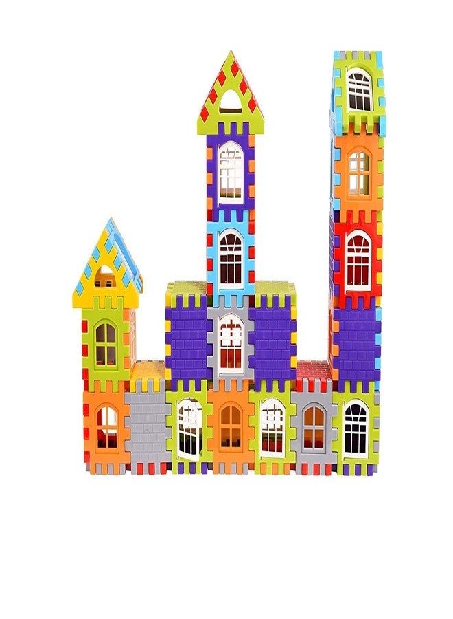 Globular Building Blocks for Kids,House Block Kid Toy House Puzzle Kid Big Size House Building Blocks with Windows, Block Game for Kids,Boys,Children Block Building Toy Kid - Image 1